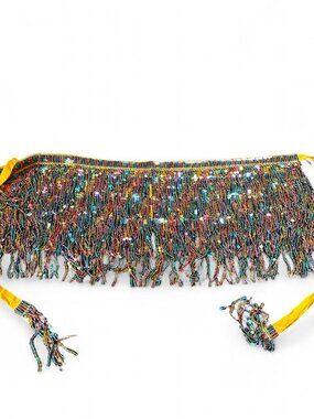 yellow sequin fringe waist belt #festival #rave #boho   Zara Larsson pride rainb